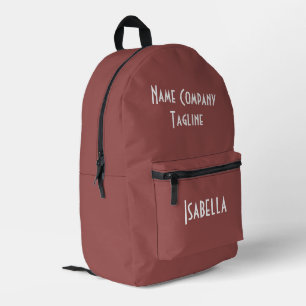 Einfache moderne Marsala Bedruckter Rucksack