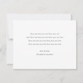 Einfache, moderne, maßgeschneiderte Foto-Geburt Ankündigung (Rückseite)