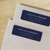 Einfache Moderne | Midnight Blue | RÜCKSENDEADRESS