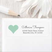 Einfache moderne Mini Green Heart Girly Script Nam (Insitu)