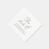 Einfache moderne Minimal-Abschlussfeier Sie hats g Serviette (Ecke)