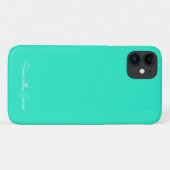 Einfache moderne Minimal-Aqua Case-Mate iPhone Cas Hülle (Rückseite (Horizontal))