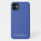 Einfache moderne Minimal Bright Blue Case-Mate iPhone Hülle (Rückseite)