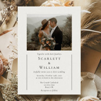 Einfache moderne Minimal Classic Foto Hochzeit