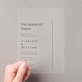 Einfache moderne Minimal-Engagement-Partei Acryleinladungen (Insitu (Handheld))