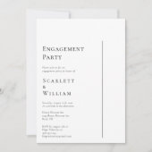 Einfache, moderne Minimal Foto Engagement Party Einladung (Vorderseite)