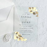 Einfache moderne Minimal Gold Leaf Hochzeit Acryleinladungen<br><div class="desc">Einfache moderne Minimal Gold Leaf Hochzeit Akryllische Einladung Siehe Matching Kollektion in unserem Niche und Nest Store</div>