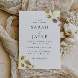 Einfache moderne Minimal Gold Leaf Hochzeit Einladung