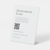 Einfache moderne Minimal-Honeymoon-Flitterwochen Sockelschild (Vorderseite)