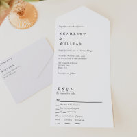Einfache moderne Minimal-Menüauswahl UAWG Wedding
