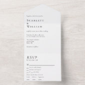 Einfache moderne Minimal-Menüauswahl UAWG Wedding All In One Einladung (Innen Boden)