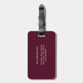 Einfache, moderne Minimal-Monogram für kundenspezi Gepäckanhänger (Rückseite vertikal)