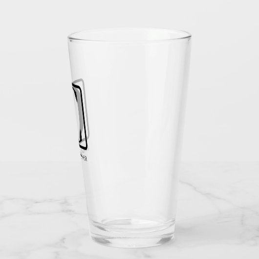 Einfache moderne Minimal Monogram Individuelle Nam Glas (Links)