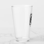 Einfache moderne Minimal Monogram Individuelle Nam Glas (Rechts)