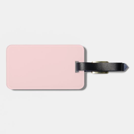 Einfache, moderne Minimal-Monogramm-Rosa und Gold Gepäckanhänger (Rückseite horizontal)