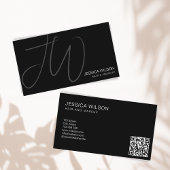 Einfache moderne Minimal-QR-Code Visitenkarte