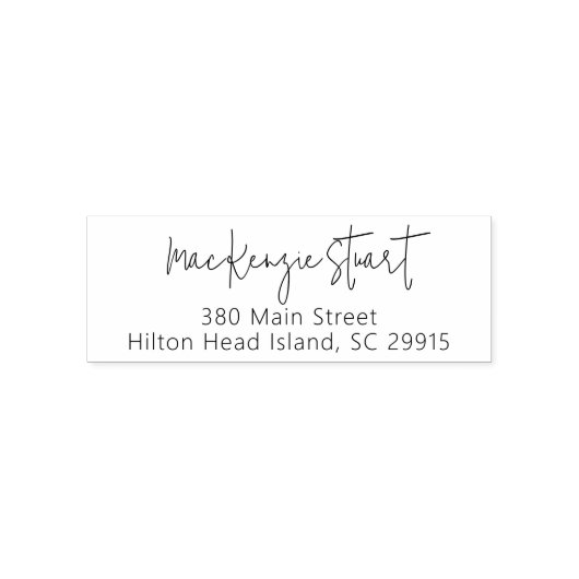 Einfache moderne Minimal-Rücksendeadresse Permastempel (Design)