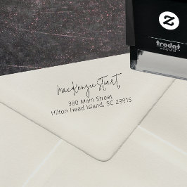 Einfache moderne Minimal-Rücksendeadresse Permastempel