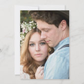 Einfache moderne Minimal-Typografie Zwei-Foto-Hoch Einladung (Rückseite)