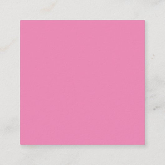Einfache moderne, minimale Berufliche Logo Rosa Ro Quadratische Visitenkarte (Rückseite)