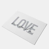 Einfache, moderne, minimale, coole Design-Liebe Ne Fußmatte (Schrägansicht)