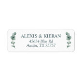 Einfache moderne minimale Eukalyptus-Zweigstelle (Vorne)