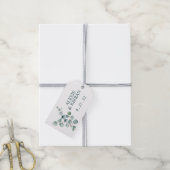 Einfache moderne minimale Eukalyptus-Zweigstelle Geschenkanhänger (Mit Garn)