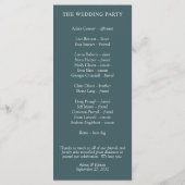 Einfache moderne minimale Eukalyptus-Zweigstelle Programm (Rückseite)