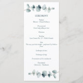 Einfache moderne minimale Eukalyptus-Zweigstelle Programm (Vorderseite)