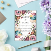 Einfache moderne minimale grüne Leaf Hochzeitsakry Acryleinladungen (In Situ (Hochzeit))