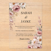 Einfache moderne minimale grüne Leaf Hochzeitsakry Acryleinladungen (Vorderseite)