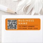 Einfache moderne minimale Orange Web QR Code Digit (Insitu)