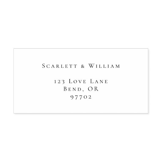 Einfache moderne minimale Rücksendeadresse Permastempel (Design)