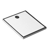 Einfache moderne minimale Schwarz-weiße Circle Mon Notizblock (angewinkelt)