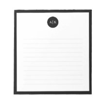 Einfache moderne minimale Schwarz-weiße Circle Mon