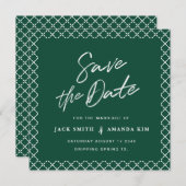 Einfache moderne minimale SkriptWedding speichert  Save The Date (Vorne/Hinten)