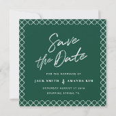 Einfache moderne minimale SkriptWedding speichert  Save The Date (Vorderseite)