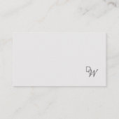 Einfache, moderne, minimale und trendy Monogramm Visitenkarte (Rückseite)