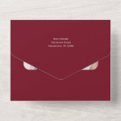 Einfache moderne minimale Urlaubskarte mit Fotos All In One Einladung (Rückseite)