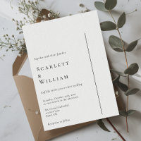 Einfache moderne Minimalhochzeit