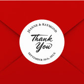 Einfache moderne Minimalist Custom Wedding Vielen  Runder Aufkleber