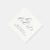 Einfache moderne Minimalist Graduation Party Serviette (Ecke)