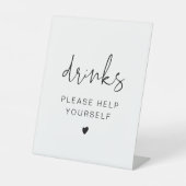 Einfache moderne Minimalistisch Drinks Bar Sockelschild (Vorderseite)