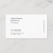 Einfache moderne Minimalistisch Elegante Beruflich Visitenkarte (Rückseite)