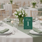 Einfache moderne Minimalistisch Sage Green Wedding Tischnummer