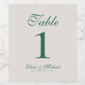 Einfache moderne Minimalistisch Sage Green Wedding Weinetikett (Einzelnes Label)