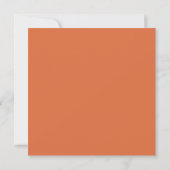 Einfache moderne Minimalistisch Square Burnt Orang Save The Date (Rückseite)