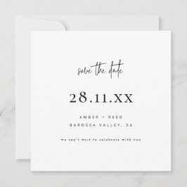 Einfache, moderne Minimalistisch Square-Schwarze S Save The Date