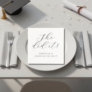 Einfache Moderne Minimalistische Abitur-Party Serviette