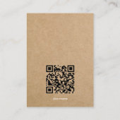 Einfache, moderne Minimalistische Anzeige QR-Code Visitenkarte (Rückseite)
